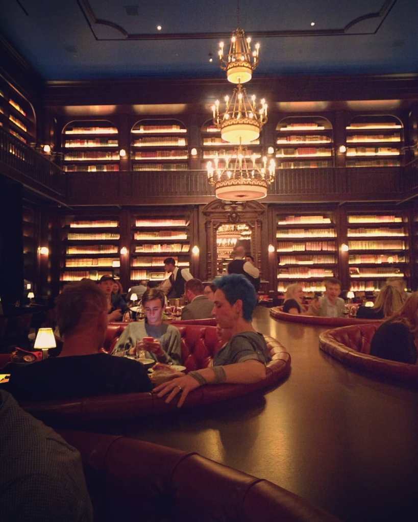 A restaurant built into a library. It's Nomad in the MGM Las Vegas.